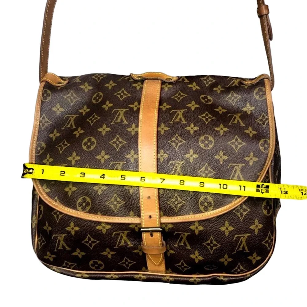 LOUIS VUITTON Saumur 35 Double Sided LV Messenger Shoulder Bag LV DUST BAG